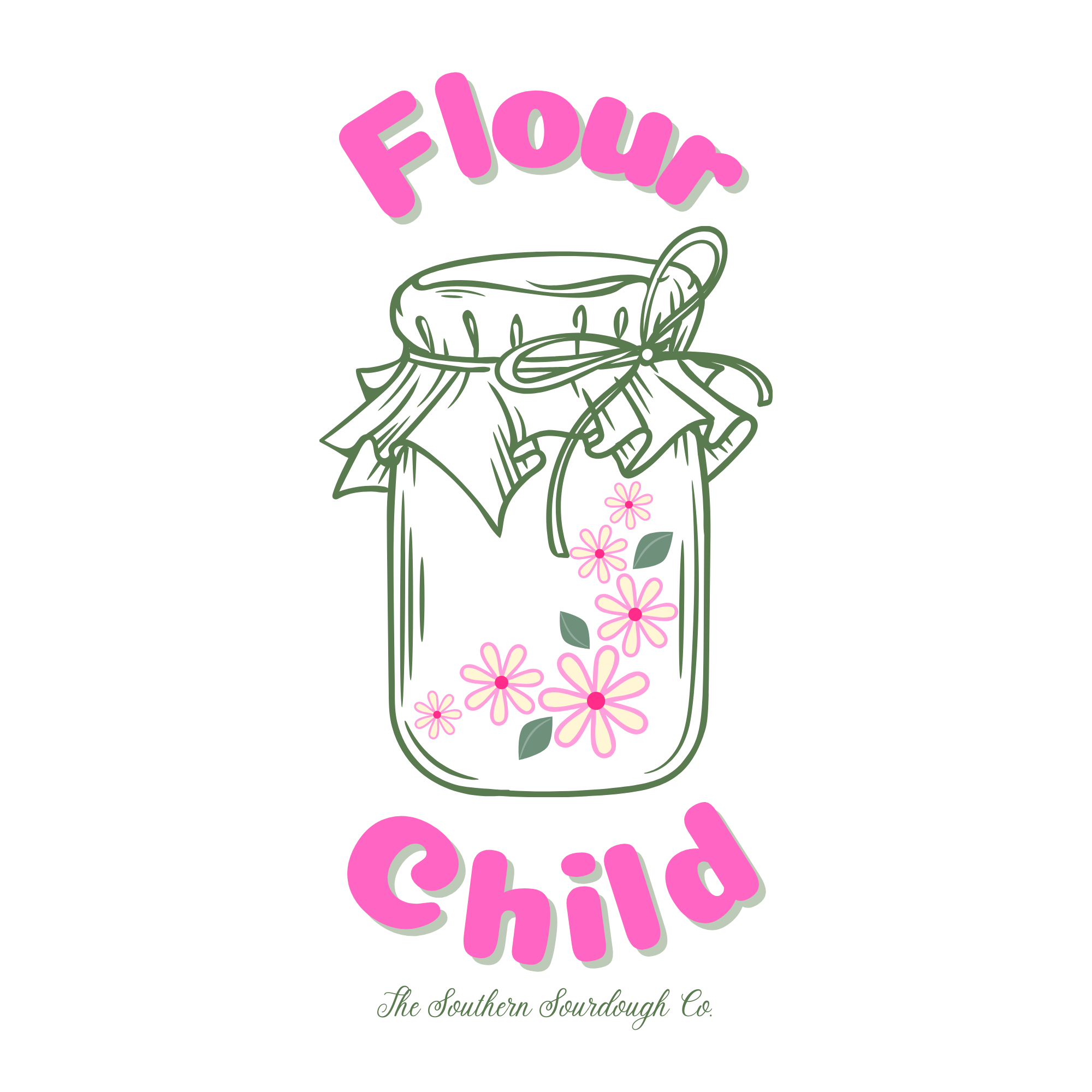 "Flour Child" Waterproof Vinyl Sticker