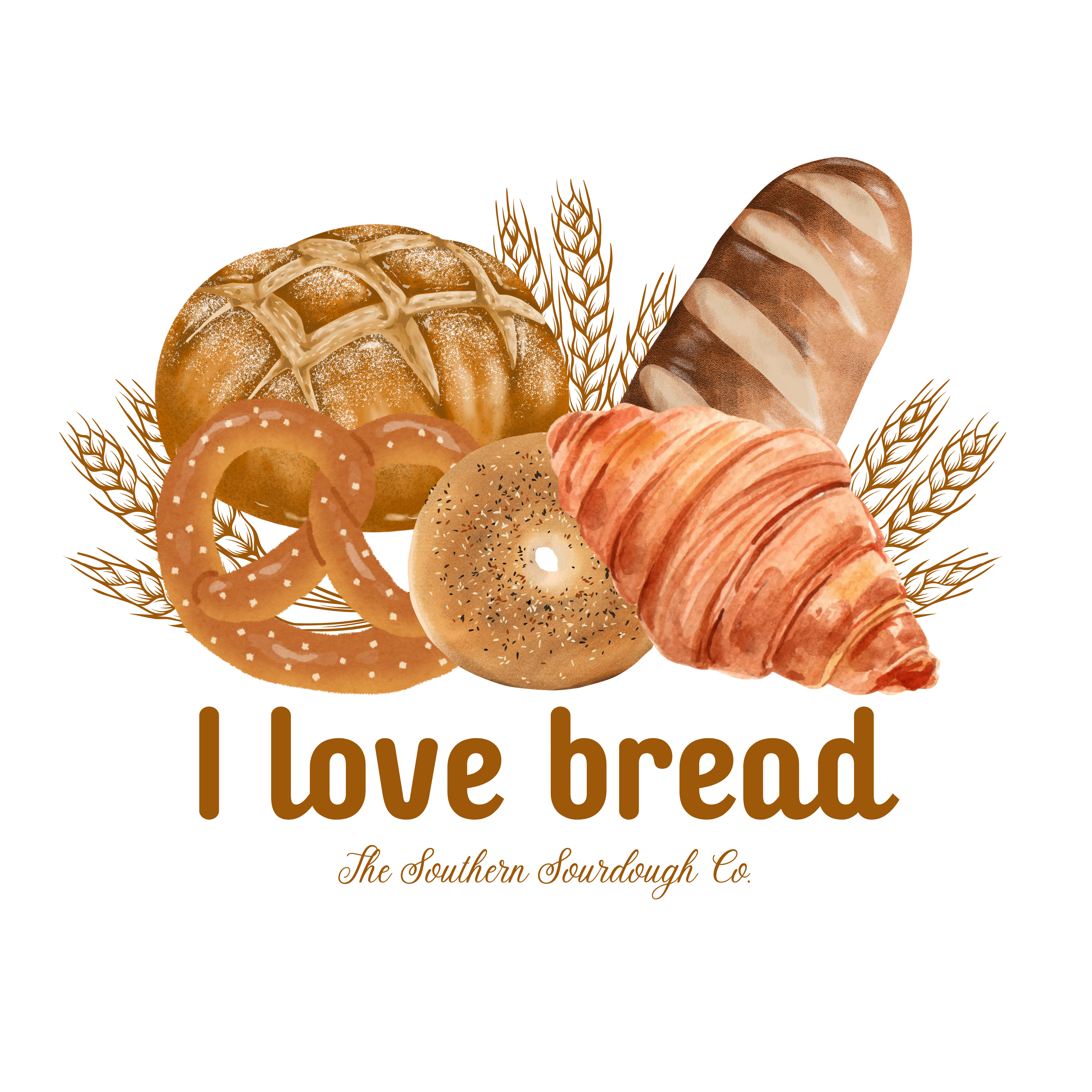 **NEW** "I love bread" Waterproof Vinyl Sticker